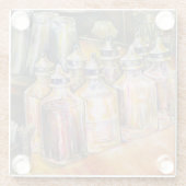 Dessous-de-verre En Verre Idéographie de la lumière dorée (Dos)