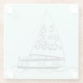 Dessous-de-verre En Verre Il est temps de voyager (Dos)