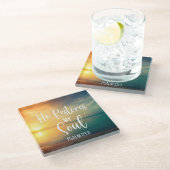 Dessous-de-verre En Verre Il rétablit mon âme (Incliné)