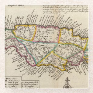 Dessous-de-verre En Verre Île de la Jamaïque