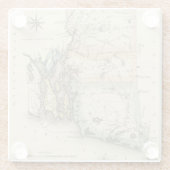 Dessous-de-verre En Verre Île de Rhode (Dos)