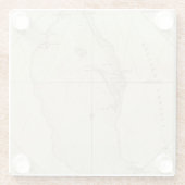 Dessous-de-verre En Verre Îles de Turcs (Dos)