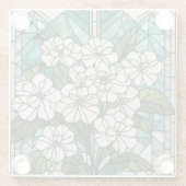 Dessous-de-verre En Verre Illustration d'Hydrangée en verre tendu (Dos)