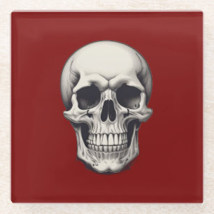 Dessous-de-verre En Verre Illustration du crâne