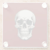 Dessous-de-verre En Verre Illustration du crâne (Dos)