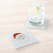 Dessous-de-verre En Verre Illustration du père noël (Incliné)