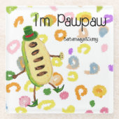 Dessous-de-verre En Verre I'm Pawpaw (Devant)