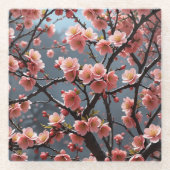 Dessous-de-verre En Verre Image Quince à fleur (Devant)