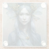 Dessous-de-verre En Verre Imaginaire Blue Gold Fairy (Dos)