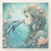 Dessous-de-verre En Verre Imaginaire dauphin 3 (Devant)