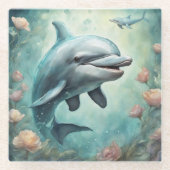 Dessous-de-verre En Verre Imaginaire dauphin 8 (Devant)