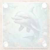 Dessous-de-verre En Verre Imaginaire dauphin 8 (Dos)