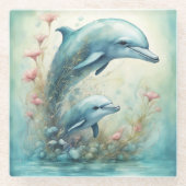 Dessous-de-verre En Verre Imaginaire dauphin 9 (Devant)