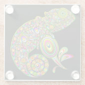 Dessous-de-verre En Verre Imaginaire psychédélique de Chameleon (Dos)