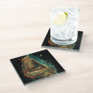 Dessous-de-verre En Verre Imaginaires Abstraits Monde d'objets impossible