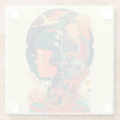 Dessous-de-verre En Verre Imaginaires Abstraits Monde d'objets impossible (Dos)