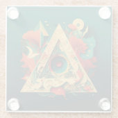 Dessous-de-verre En Verre Imaginaires Abstraits Monde d'objets impossible (Dos)