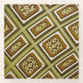 Dessous-de-verre En Verre Impression d'architecture verte et Brown (Devant)