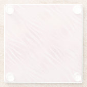 Dessous-de-verre En Verre Impression Glam Pink Zebra (Dos)
