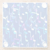 Dessous-de-verre En Verre Impression musicale - indigo blue, multi (Dos)