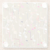 Dessous-de-verre En Verre Impression musicale - taupe tan, multi (Dos)