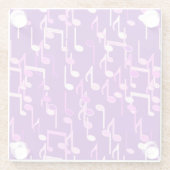 Dessous-de-verre En Verre Impression musicale - violet violet, multi (Dos)