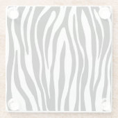Dessous-de-verre En Verre Impression Zebra (Dos)