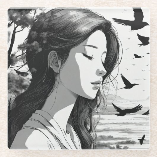 Dessous-de-verre En Verre Imprimée (Devant)