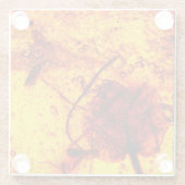 Dessous-de-verre En Verre Inclusions ambres antiques (Dos)