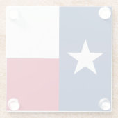 Dessous-de-verre En Verre Indicateur d'état du Texas (Dos)