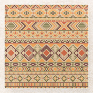Dessous-de-verre En Verre Indien péruvien : Tribal Geometry Seamless
