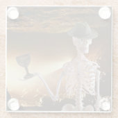 Dessous-de-verre En Verre "Indy" Bones Halloween Squelette (Dos)