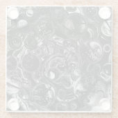 Dessous-de-verre En Verre Infinité noire et blanche (Dos)