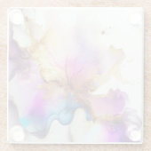 Dessous-de-verre En Verre Infusion bleu or violet (Dos)