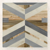 Dessous-de-verre En Verre Intention géométrique (Devant)