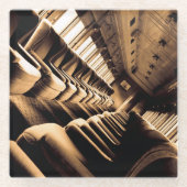 Dessous-de-verre En Verre Intérieur du train à vapeur (Devant)