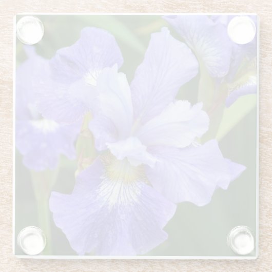 Dessous-de-verre En Verre Iris pourpre (Dos)