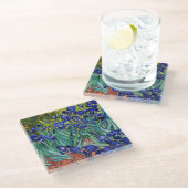 Dessous-de-verre En Verre Irises par Vincent van Gogh (Incliné)
