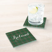 Dessous-de-verre En Verre Irlandais Tartan Plaid Personnalisé (Incliné)