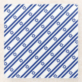 Dessous-de-verre En Verre Israeli Flag (Devant)