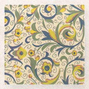 Dessous-de-verre En Verre Italien Florentine Plats Motif