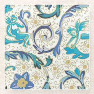 Dessous-de-verre En Verre Italien Florentine Plats Motif