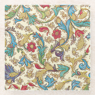 Dessous-de-verre En Verre Italien Florentine Plats Motif