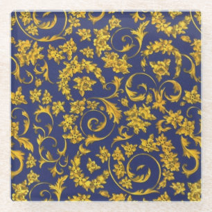 Dessous-de-verre En Verre Italien Florentine Plats Motif