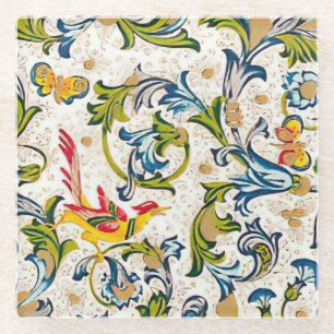 Dessous-de-verre En Verre Italien Florentine Plats Motif