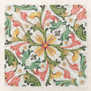 Dessous-de-verre En Verre Italien Florentine Plats Motif