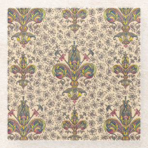 Dessous-de-verre En Verre Italien Florentine Plats Motif