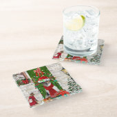 Dessous-de-verre En Verre Jack Russell Chien Noël (Incliné)