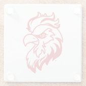 Dessous-de-verre En Verre Jacksonville State University Gamecocks Red Eagle (Dos)