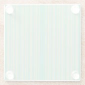 Dessous-de-verre En Verre Jade Vert moderne rayé (Dos)